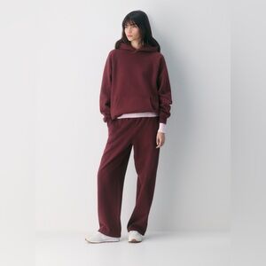 Aritzia Cozy Sweatfleece Mega Raglan™ Hoodie Sumac Burgundy Size XS